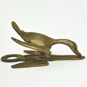 Vintage Virginia Metalcrafters Solid Brass Wild Duck Wall Desk Clip Paperweight